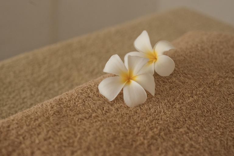 ručník a květy